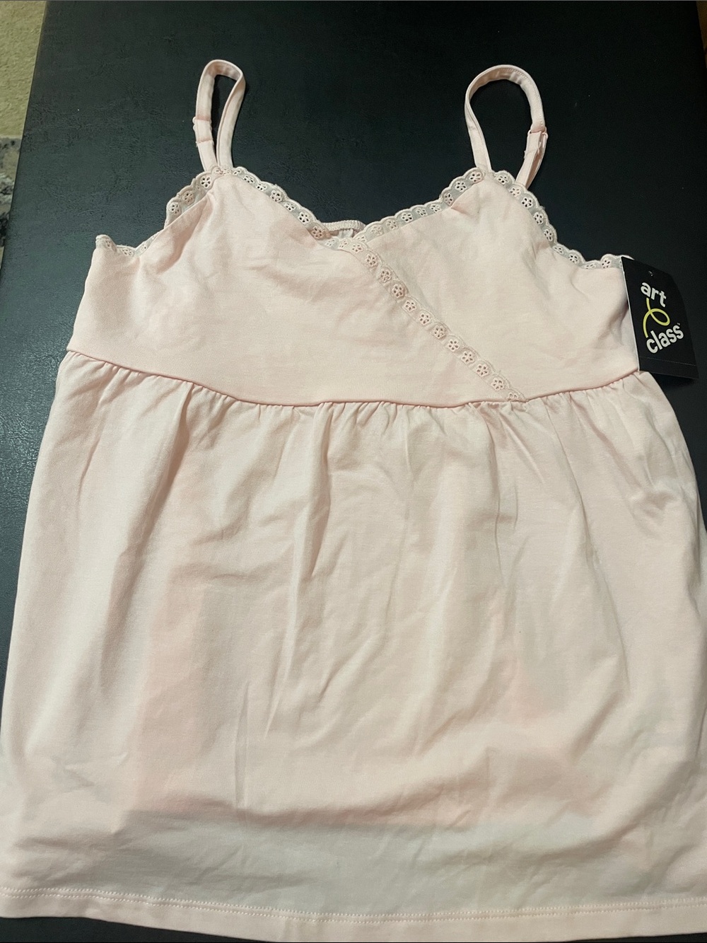 art class Light Pink Lace-Trim Cami Top Girls Sz. 14 XLG NWT